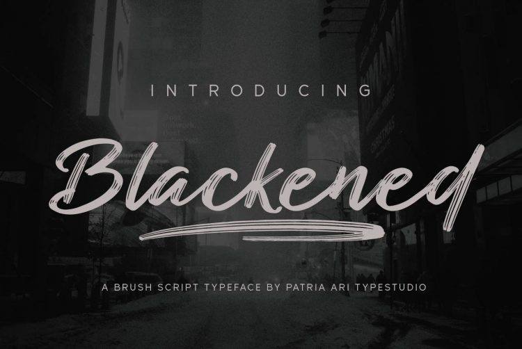 Blackened Font