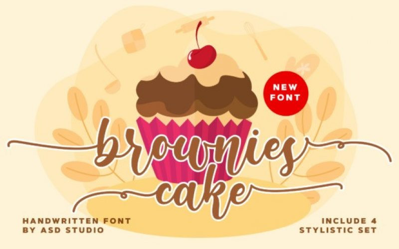 Brownies Cake Font