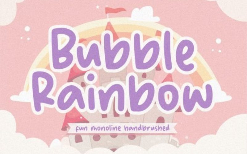 Bubble Rainbow Font