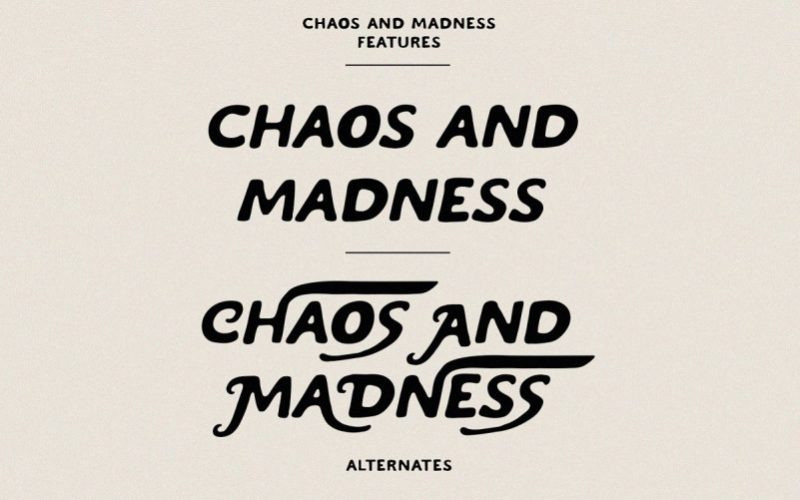 Chaos And Madness Font