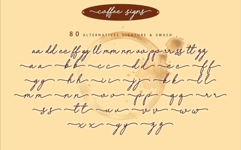 Coffee Signs Font