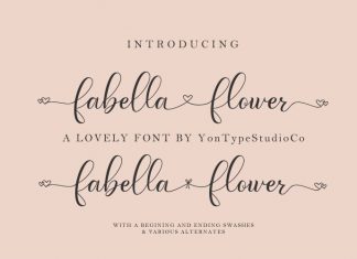 Fabella Flower Font