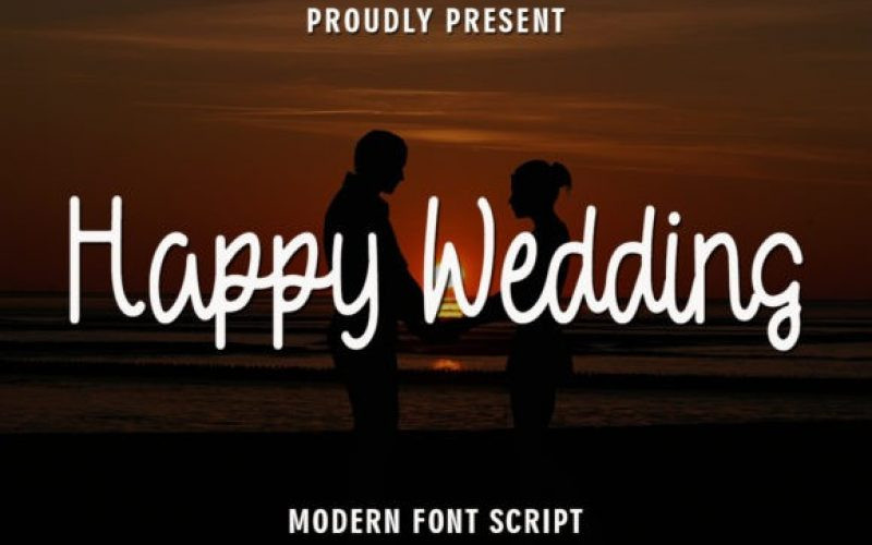 Happy Wedding Font