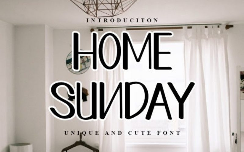 Home Sunday Font