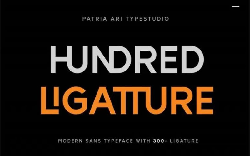 Hundred Ligatture Font