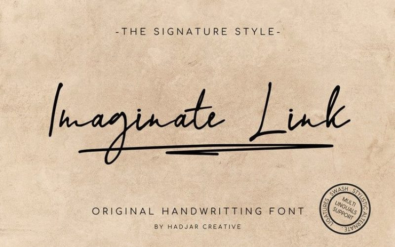 Imaginate Link Font