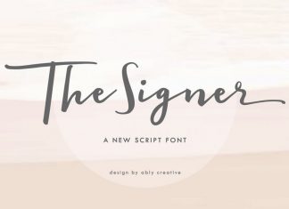 The signer Font