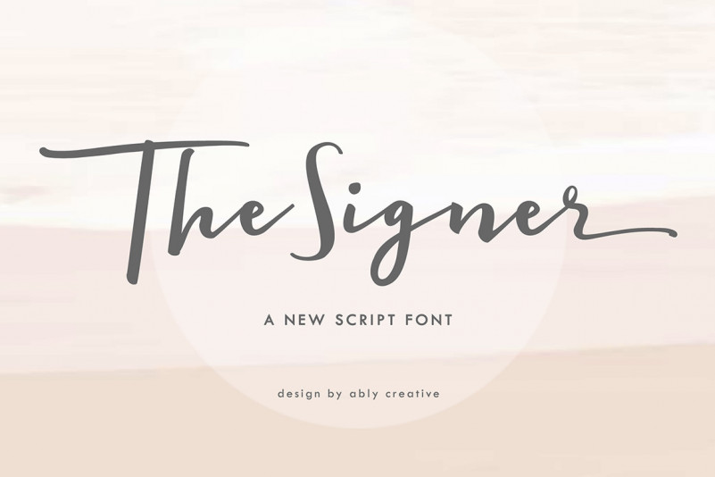 The signer Font