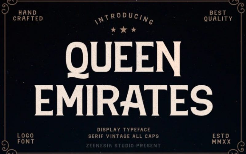 Queen Emirates Font