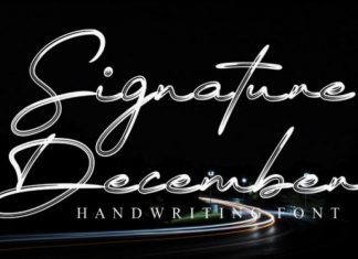 Signature December Font