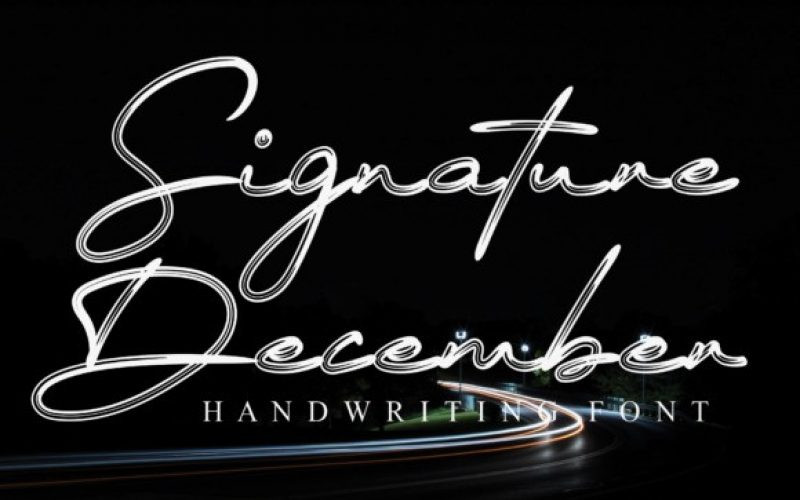 Signature December Font