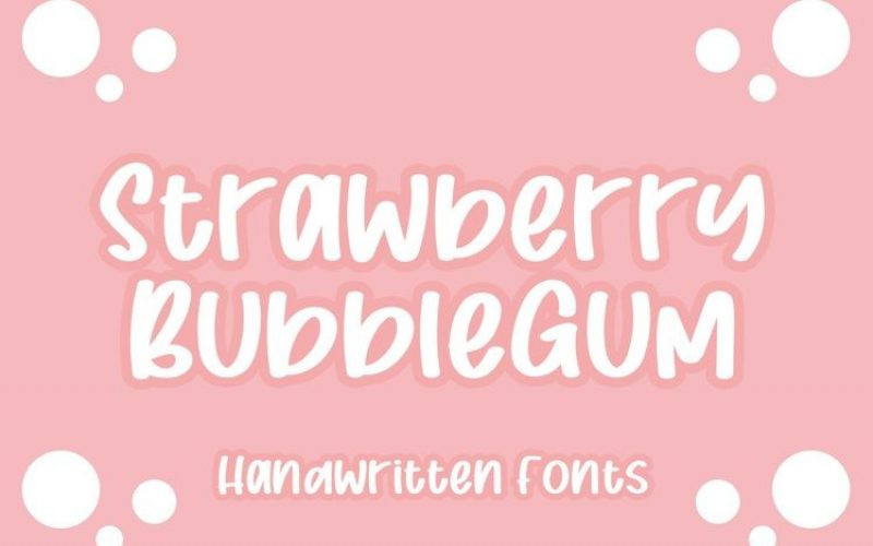 Strawberry Bubblegum Font