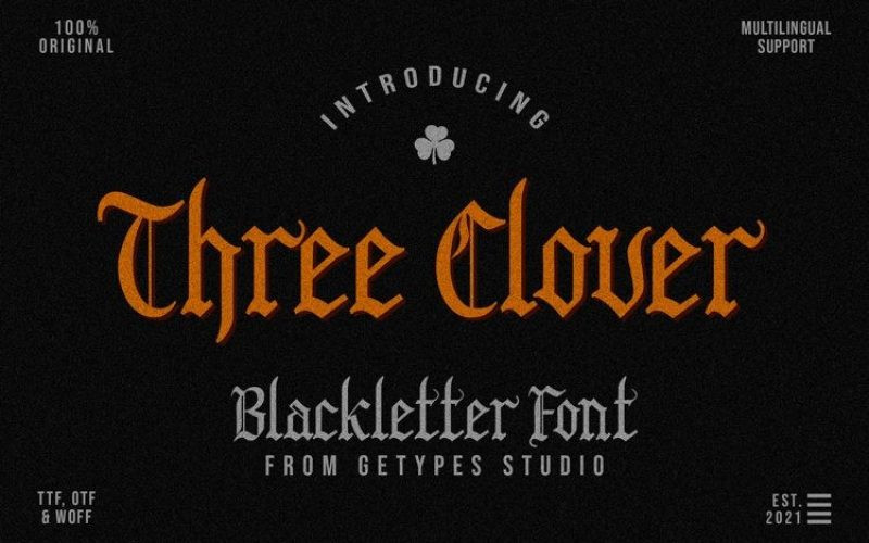 Three Clover Font