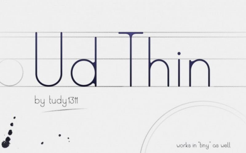 Ud Thin Font