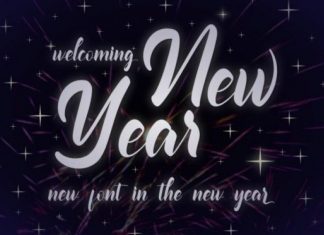 Welcoming New Year Font