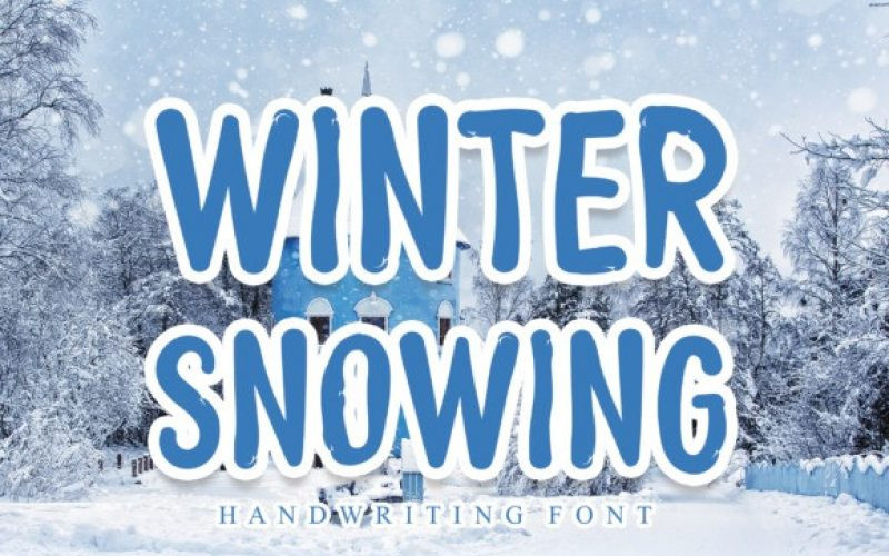 Winter Snowing Font