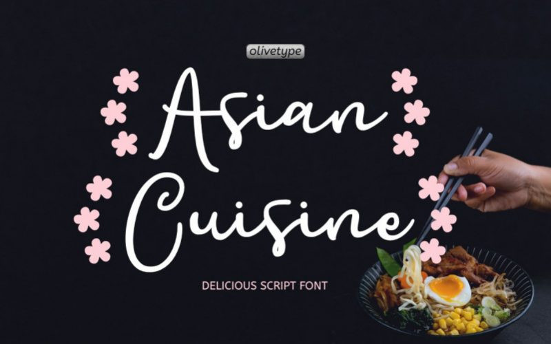 Asian Cuisine Font