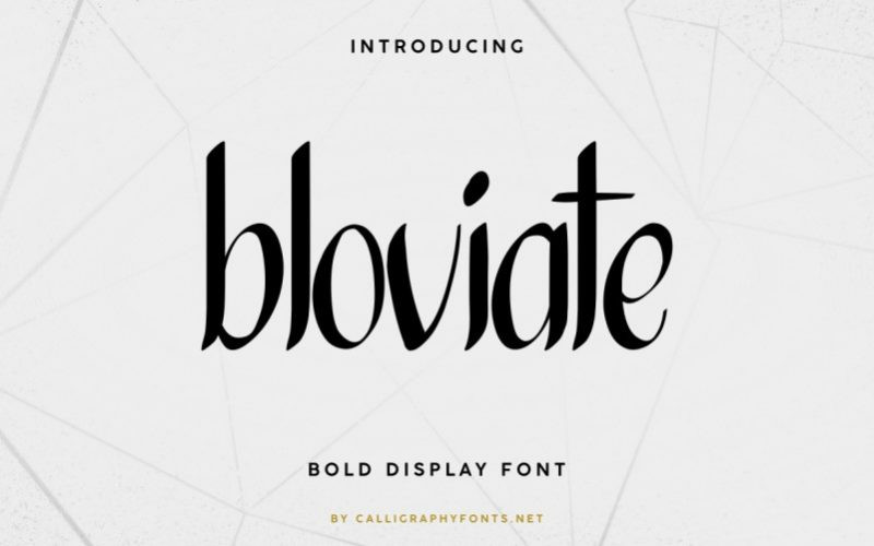 Bloviate Font