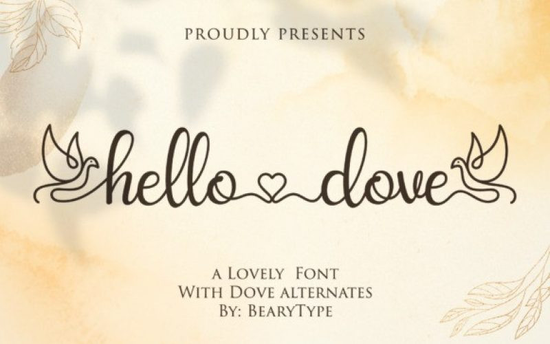 Hello Dove Font