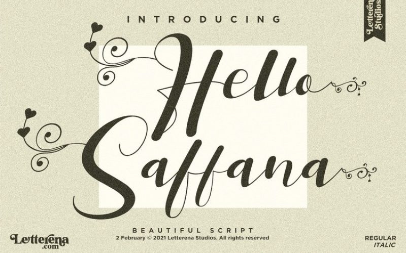 Hello Saffana Font