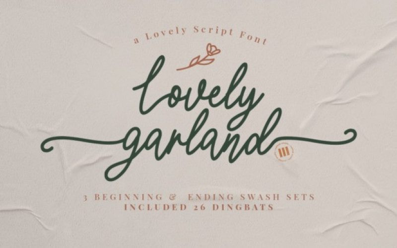 Lovely Garland Font