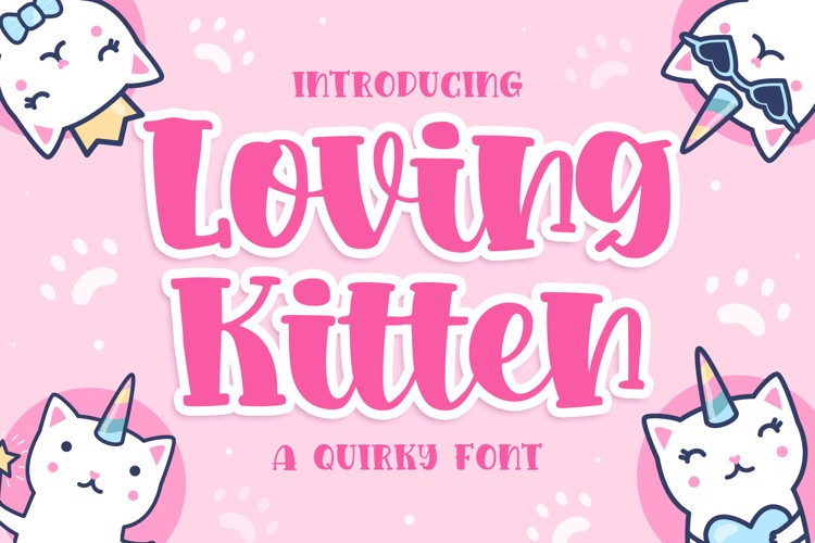 Loving kitten Font