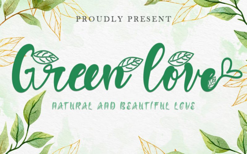 Green Love Font