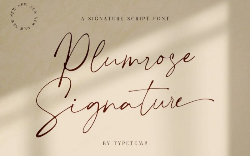 Plumrose Signature Font