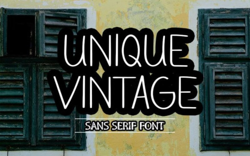Unique Vintage Font