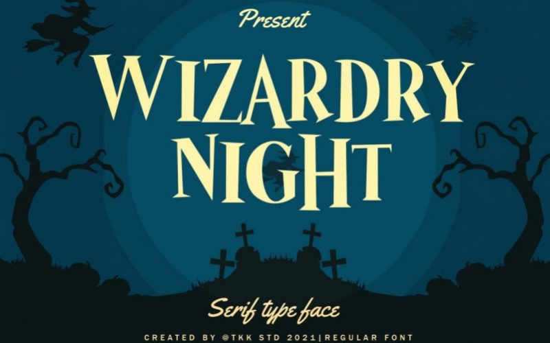 Wizardry Night Font