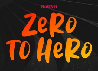 Zero To Hero Font