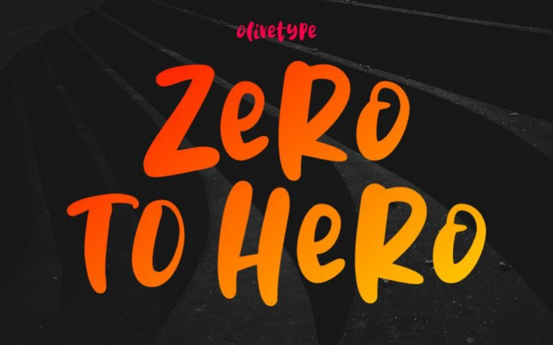 Zero To Hero Font