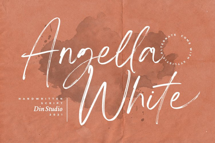 Angella White Brush Font