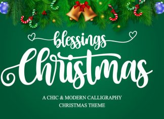 Christmas Blessings Calligraphy Font