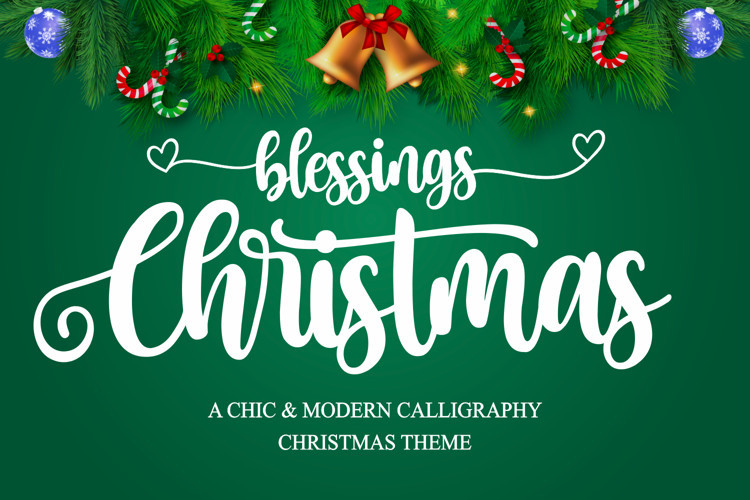 Christmas Blessings Calligraphy Font