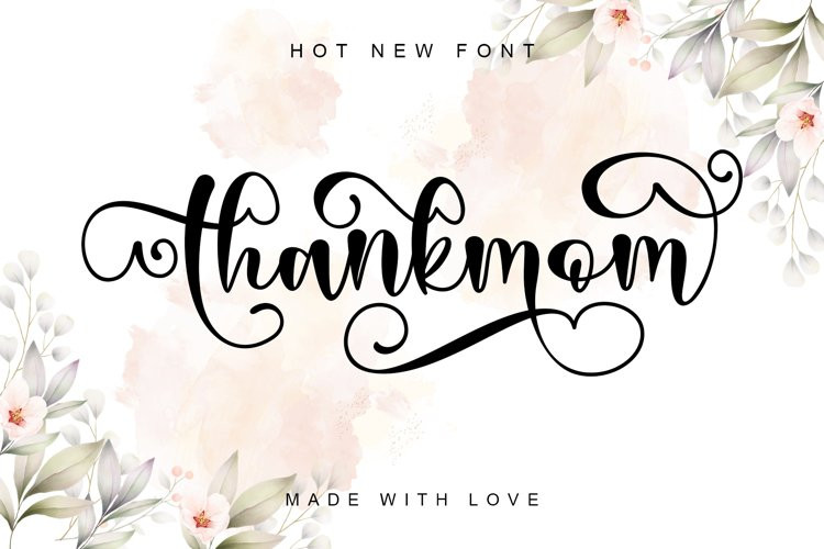 Thankmom Calligraphy Font