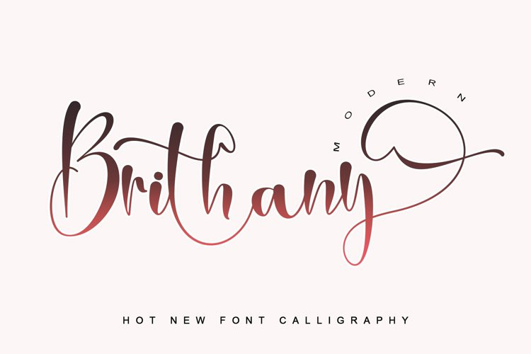 Brithany Calligraphy Font