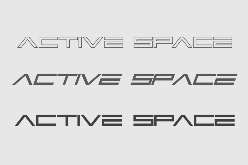 Active Space Display Font