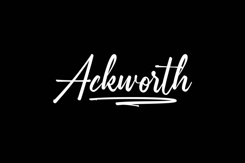 Ackworth Calligraphy Font