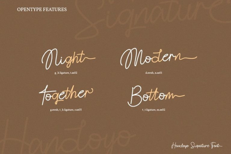 Handoyo Signature Script Font