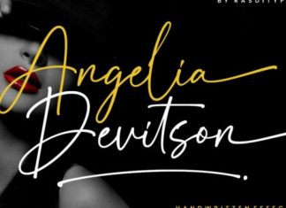 Angelia Devitson Handwritten Font