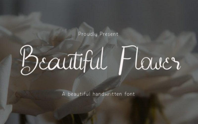 Beautiful Flower Script Font