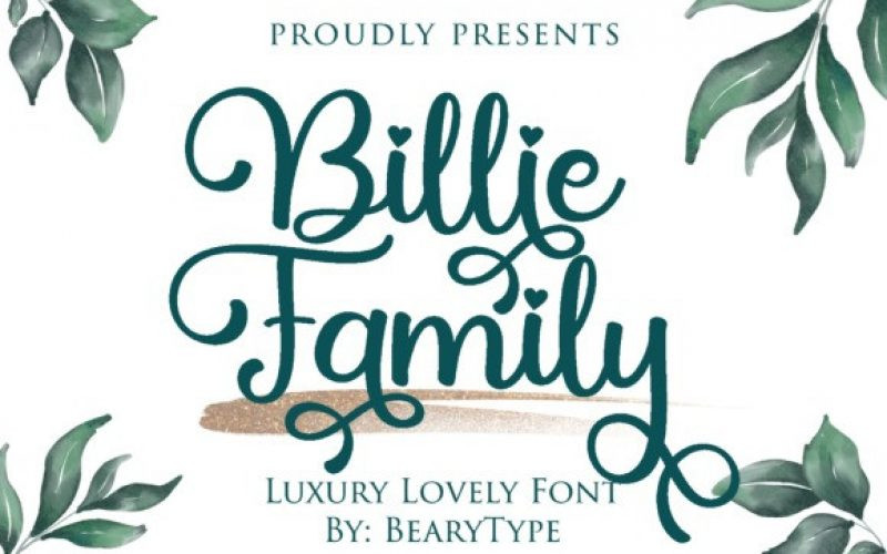 Billie Family Calligraphy Font