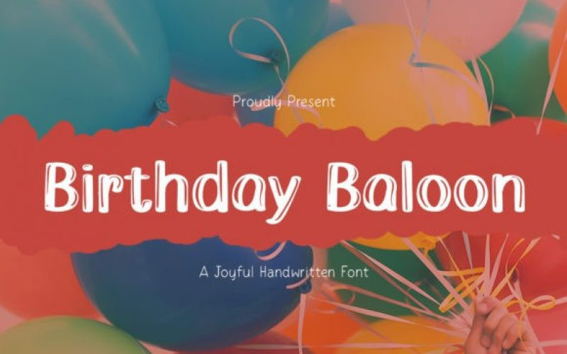 Birthday Baloon Display Font