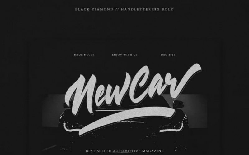 Black Diamond Brush Font