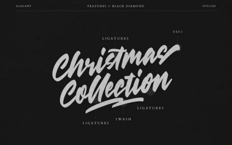 Black Diamond Brush Font