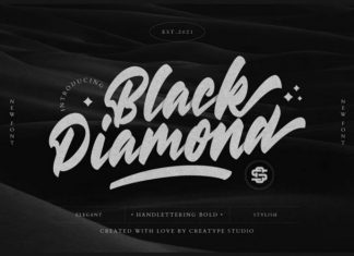 Black Diamond Brush Font