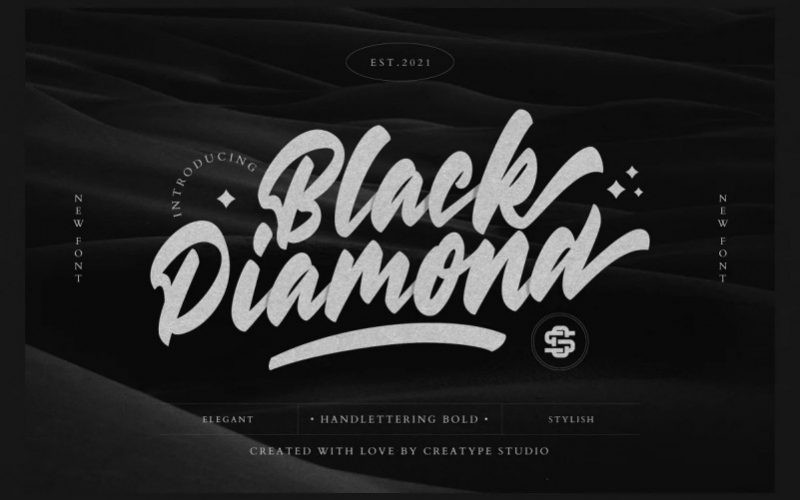 Black Diamond Brush Font