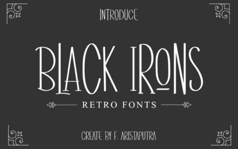 Black Irons Display Font