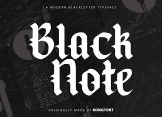 Black Note Blackletter Font